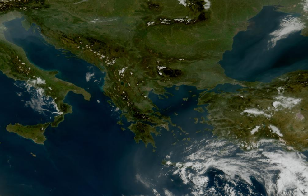 Τελευταία δορυφορική εικόνα νεφοκάλυψης