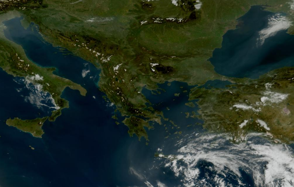 Τελευταία δορυφορική εικόνα νεφοκάλυψης