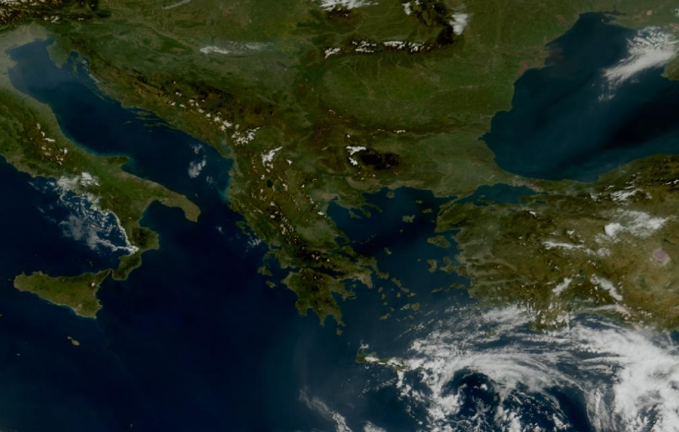 Τελευταία δορυφορική εικόνα νεφοκάλυψης