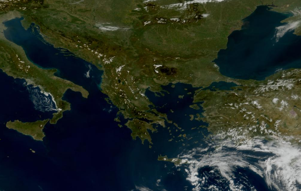 Τελευταία δορυφορική εικόνα νεφοκάλυψης