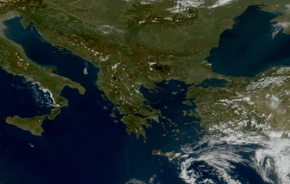 Τελευταία δορυφορική εικόνα νεφοκάλυψης