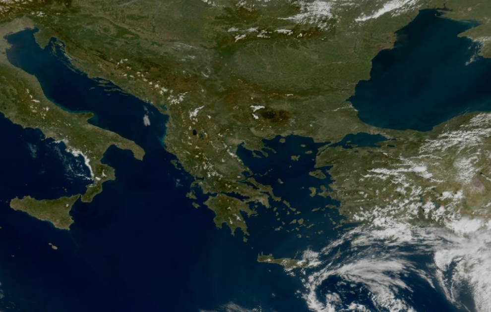 Τελευταία δορυφορική εικόνα νεφοκάλυψης