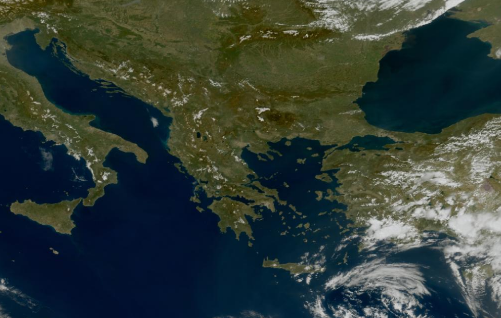 Τελευταία δορυφορική εικόνα νεφοκάλυψης