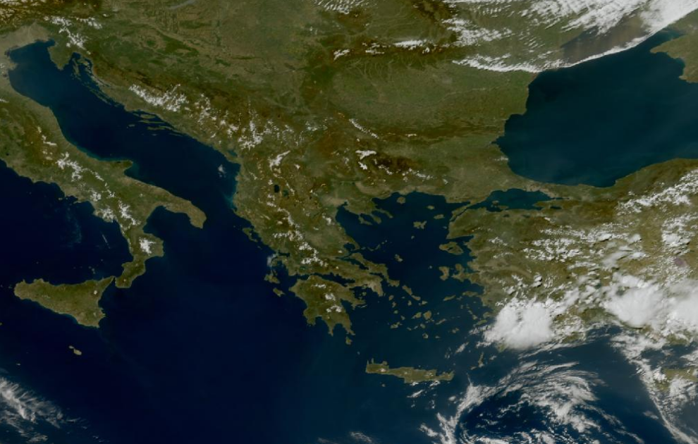 Τελευταία δορυφορική εικόνα νεφοκάλυψης