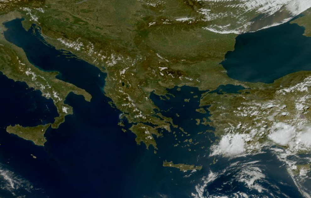 Τελευταία δορυφορική εικόνα νεφοκάλυψης