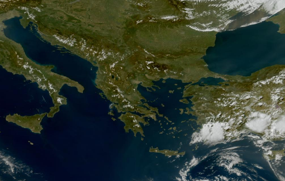 Τελευταία δορυφορική εικόνα νεφοκάλυψης