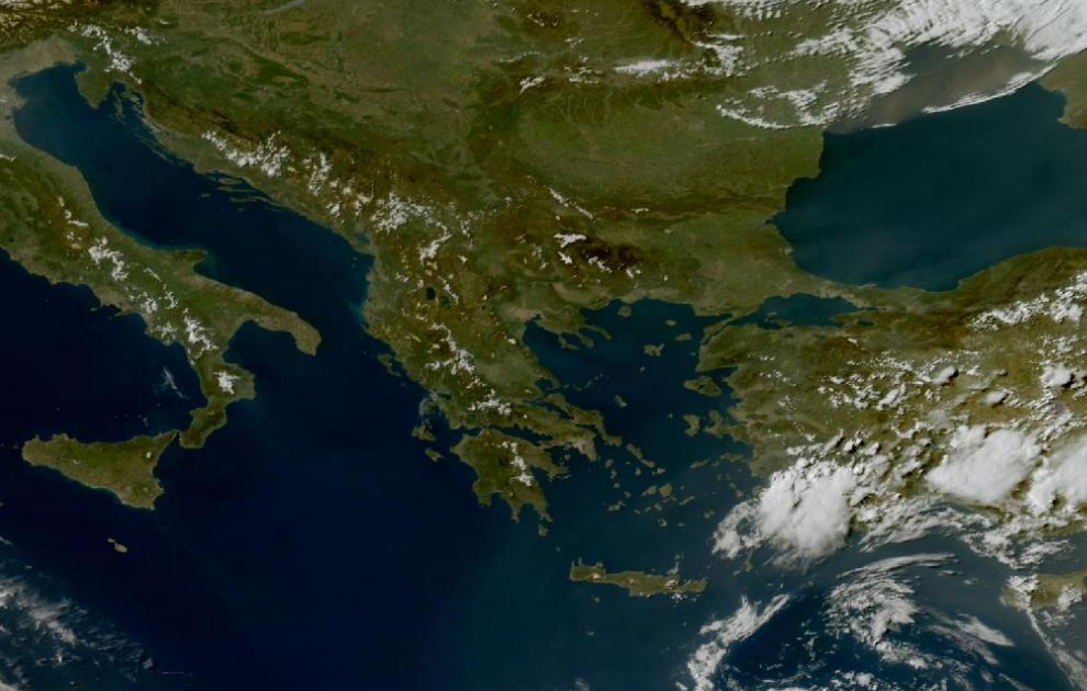 Τελευταία δορυφορική εικόνα νεφοκάλυψης