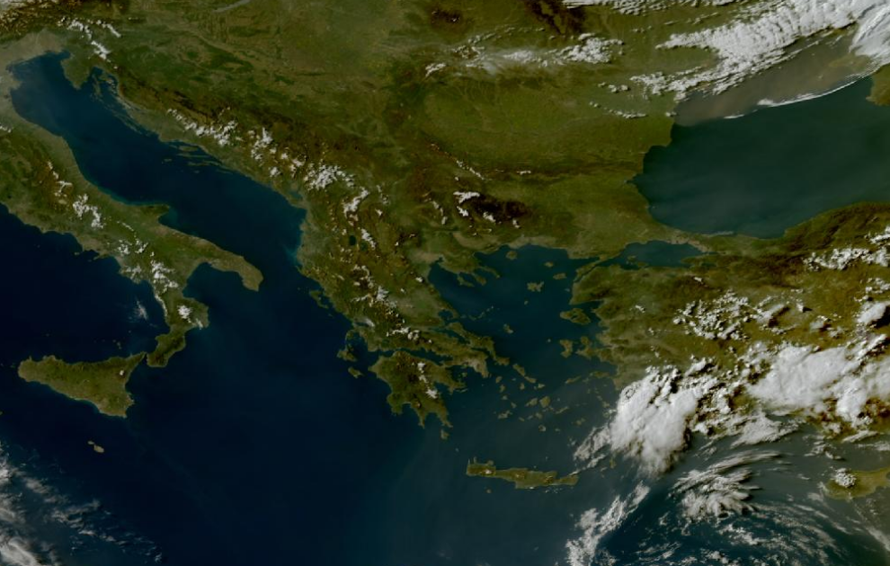 Τελευταία δορυφορική εικόνα νεφοκάλυψης