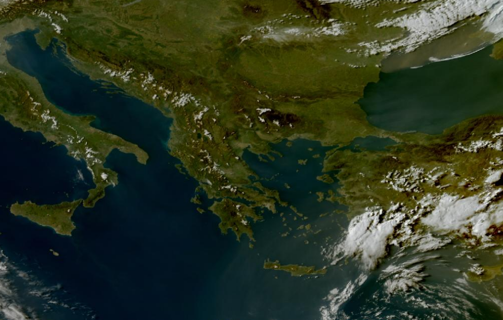 Τελευταία δορυφορική εικόνα νεφοκάλυψης