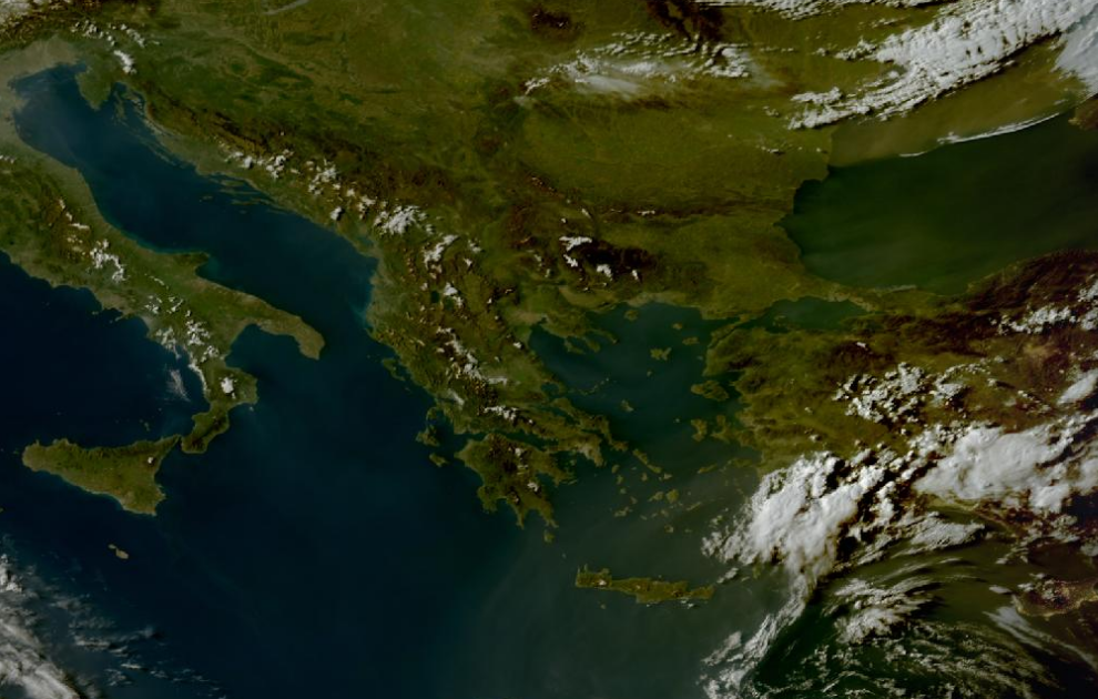 Τελευταία δορυφορική εικόνα νεφοκάλυψης