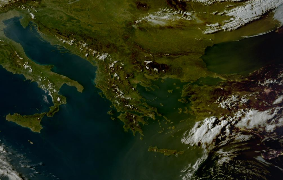 Τελευταία δορυφορική εικόνα νεφοκάλυψης