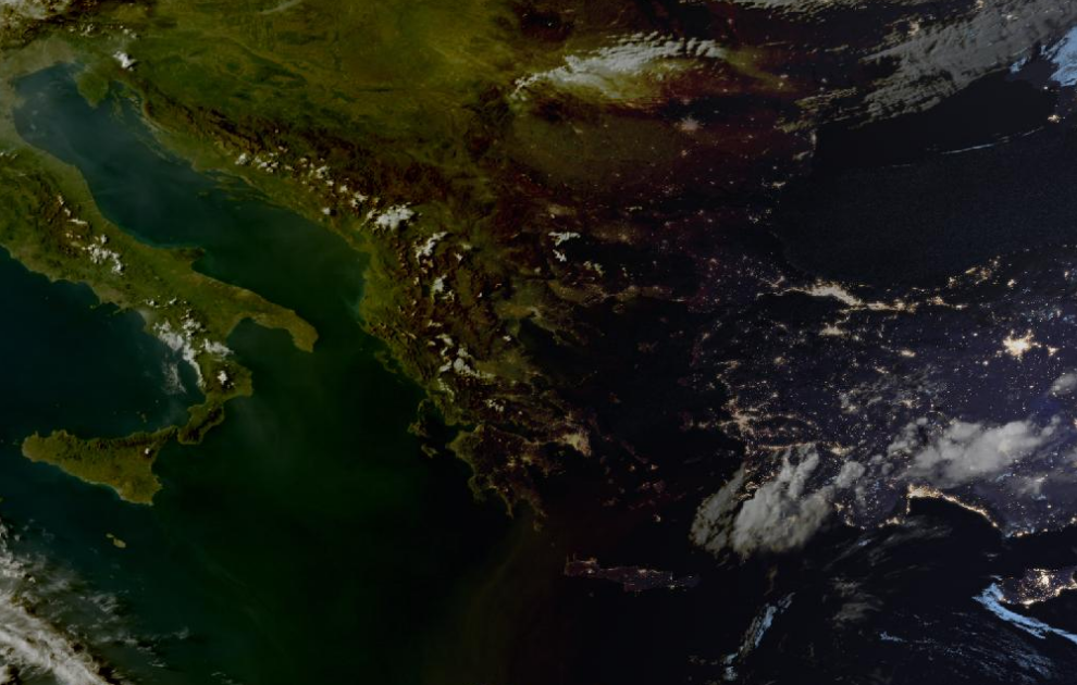 Τελευταία δορυφορική εικόνα νεφοκάλυψης