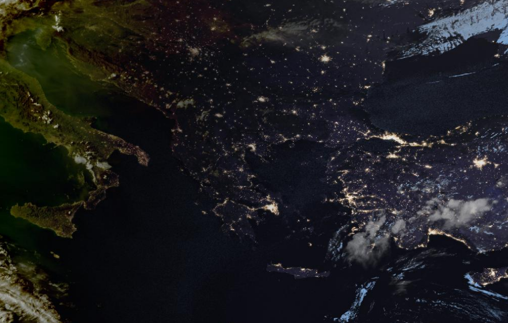 Τελευταία δορυφορική εικόνα νεφοκάλυψης