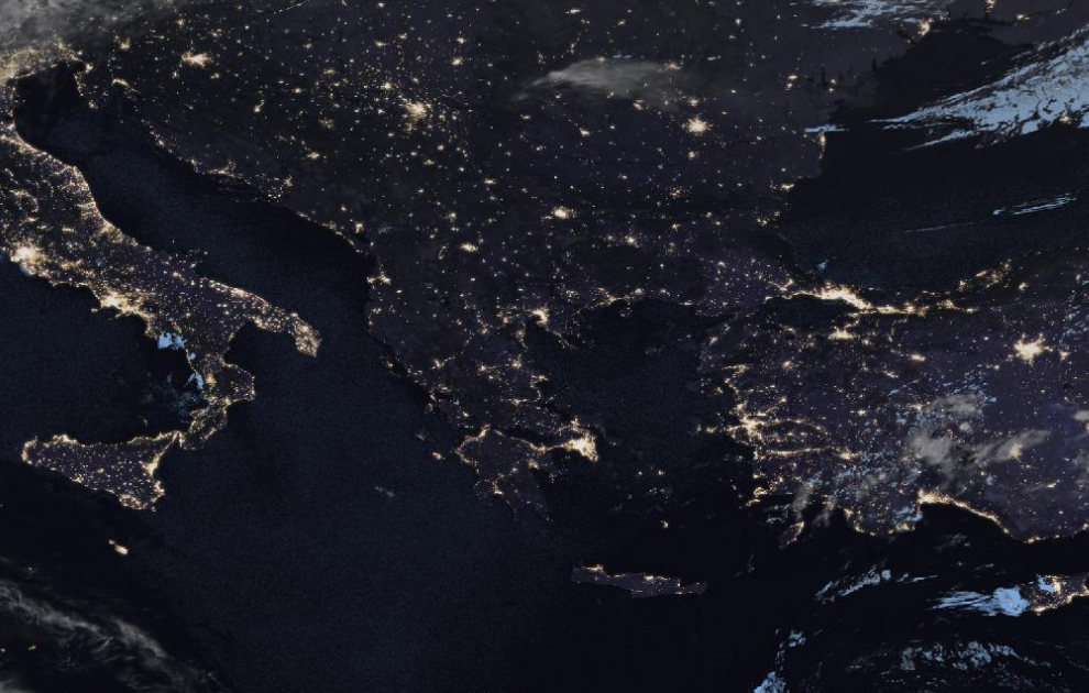 Τελευταία δορυφορική εικόνα νεφοκάλυψης