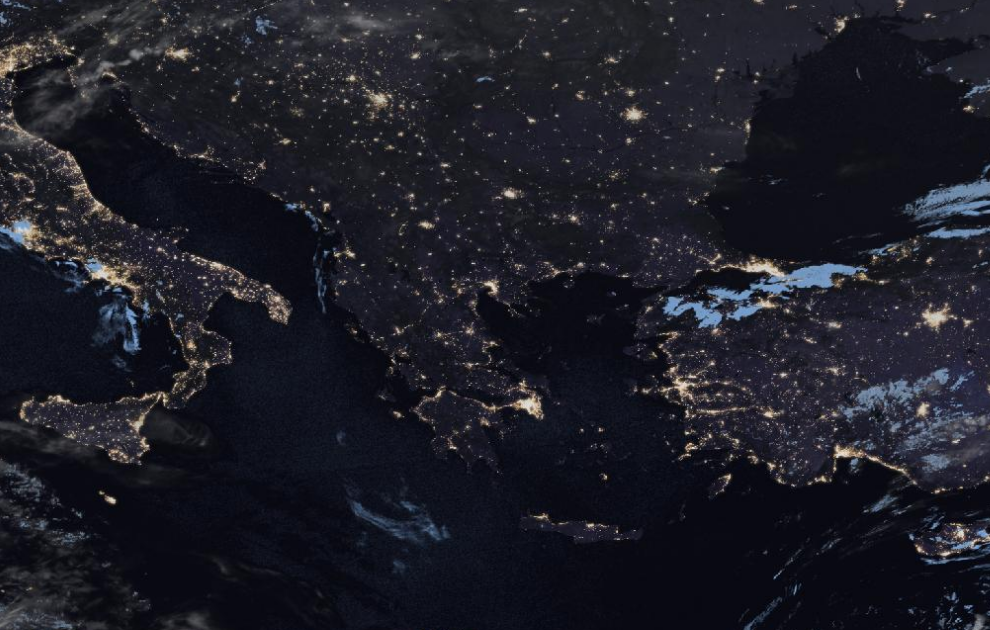 Τελευταία δορυφορική εικόνα νεφοκάλυψης