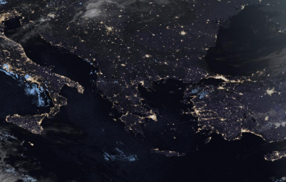 Τελευταία δορυφορική εικόνα νεφοκάλυψης