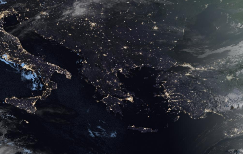 Τελευταία δορυφορική εικόνα νεφοκάλυψης