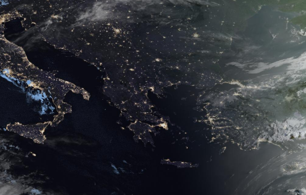 Τελευταία δορυφορική εικόνα νεφοκάλυψης