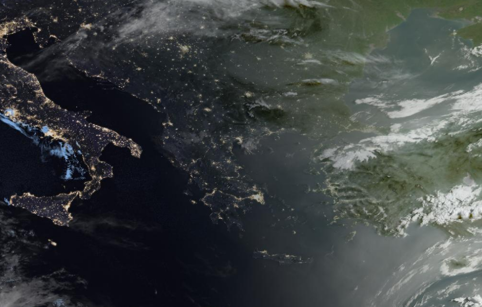 Τελευταία δορυφορική εικόνα νεφοκάλυψης