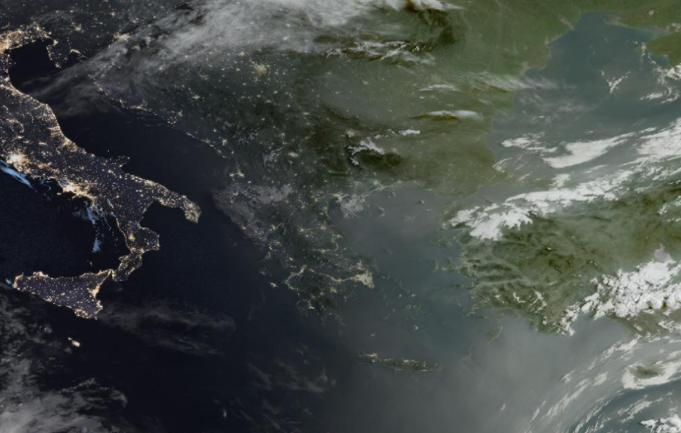 Τελευταία δορυφορική εικόνα νεφοκάλυψης