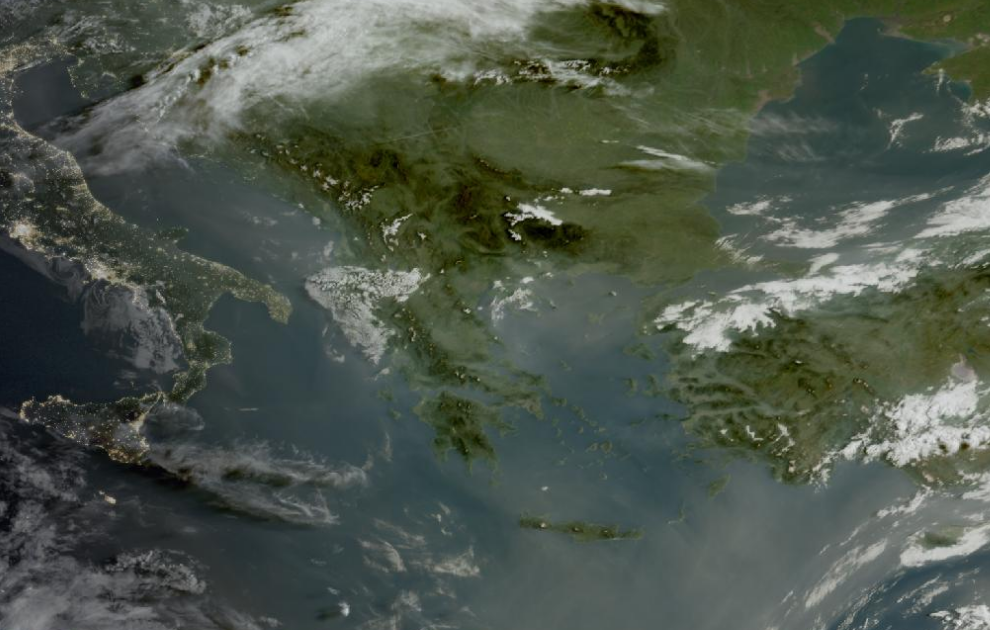 Τελευταία δορυφορική εικόνα νεφοκάλυψης