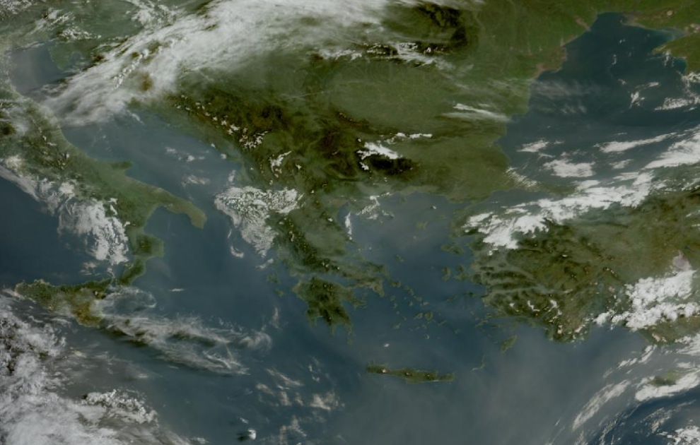 Τελευταία δορυφορική εικόνα νεφοκάλυψης