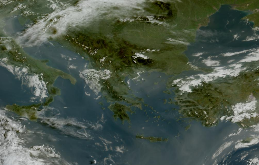 Τελευταία δορυφορική εικόνα νεφοκάλυψης