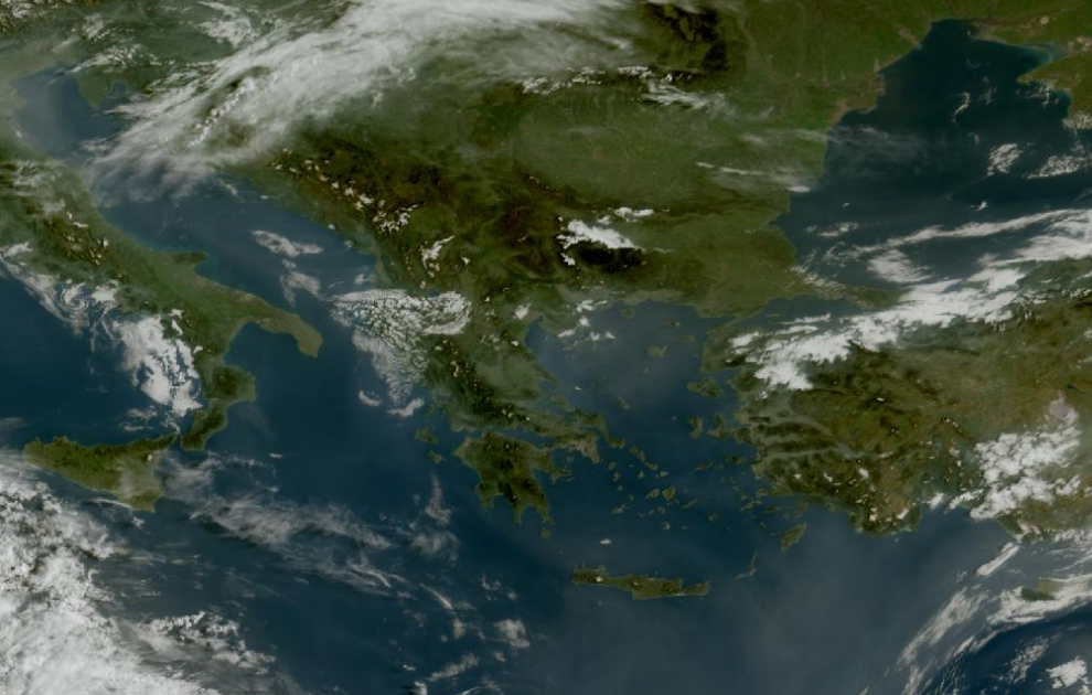 Τελευταία δορυφορική εικόνα νεφοκάλυψης