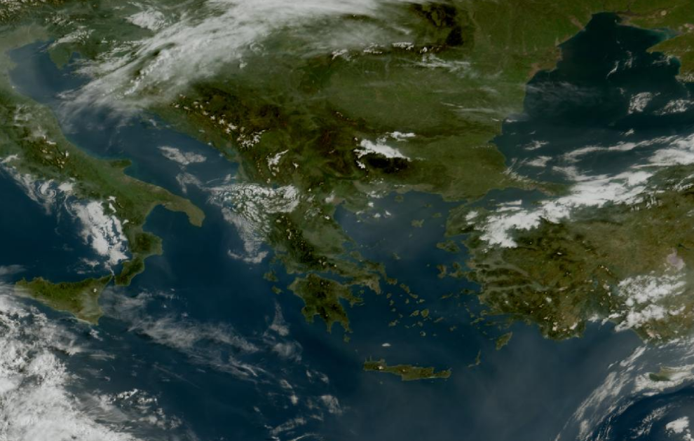 Τελευταία δορυφορική εικόνα νεφοκάλυψης