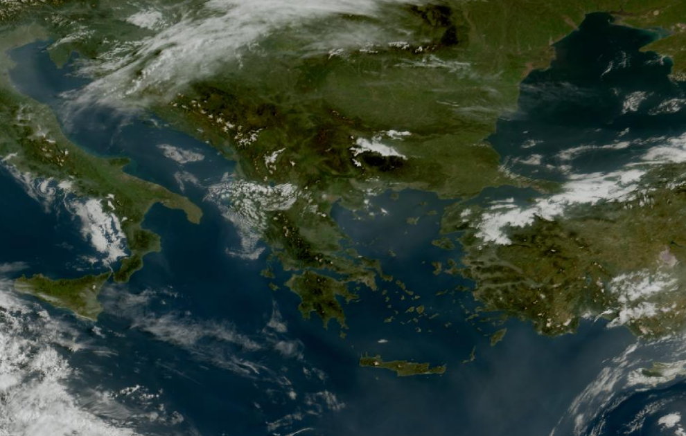 Τελευταία δορυφορική εικόνα νεφοκάλυψης