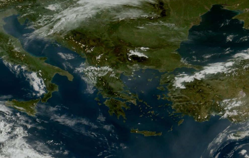 Τελευταία δορυφορική εικόνα νεφοκάλυψης