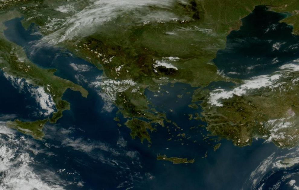 Τελευταία δορυφορική εικόνα νεφοκάλυψης