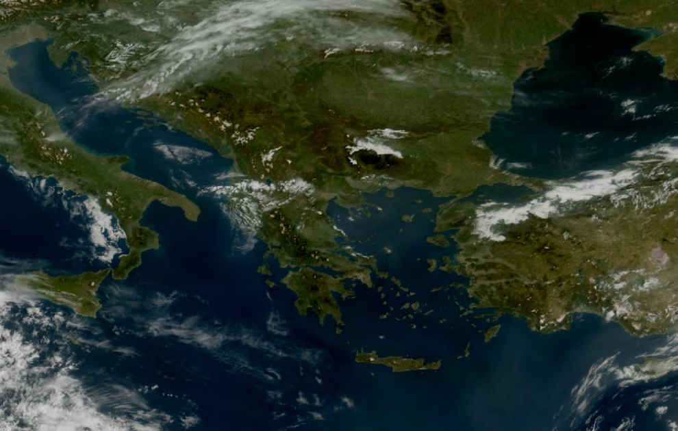 Τελευταία δορυφορική εικόνα νεφοκάλυψης