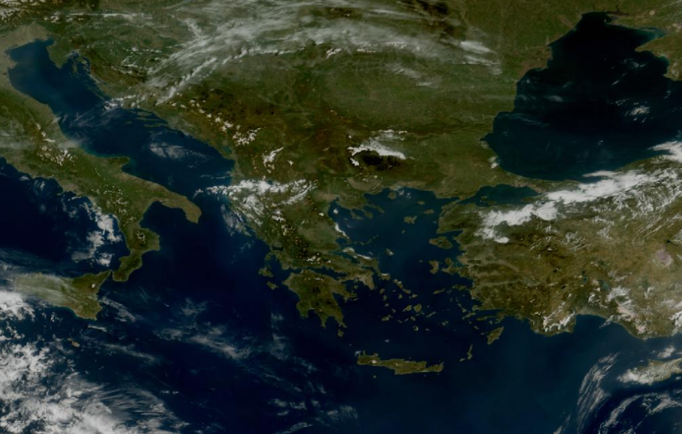 Τελευταία δορυφορική εικόνα νεφοκάλυψης