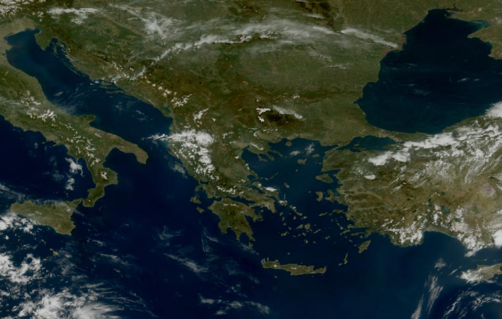 Τελευταία δορυφορική εικόνα νεφοκάλυψης