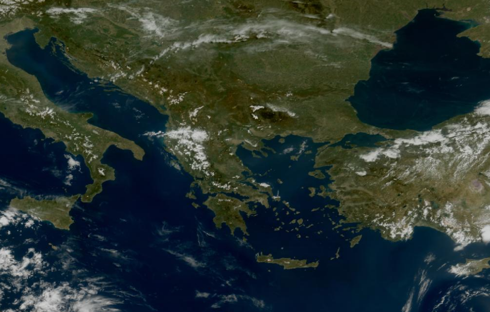 Τελευταία δορυφορική εικόνα νεφοκάλυψης