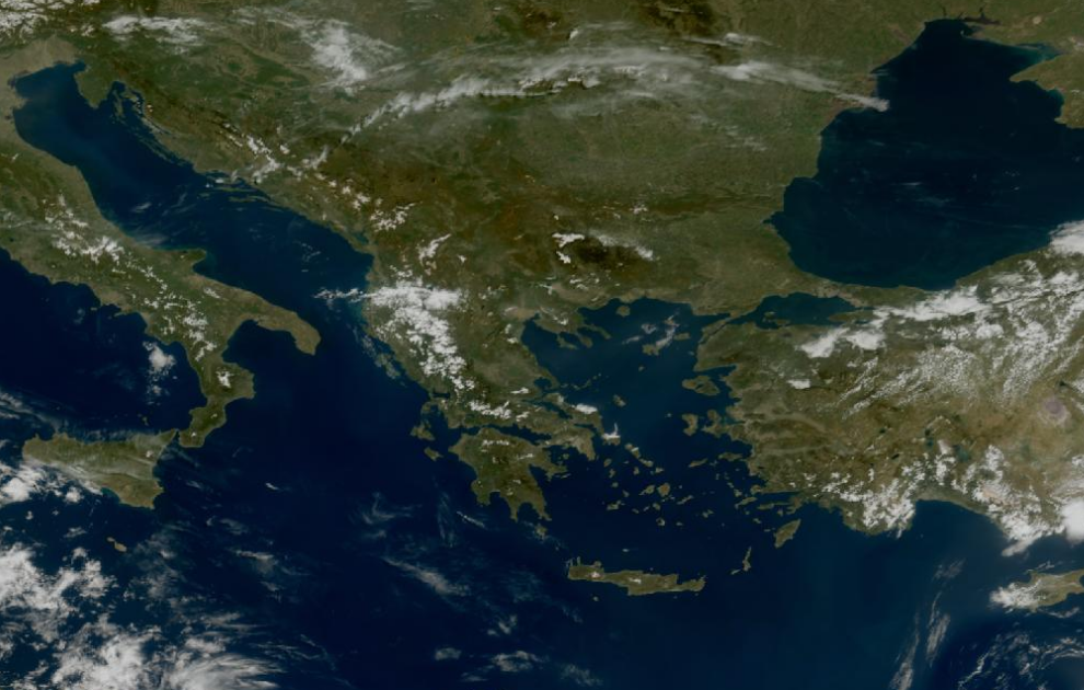 Τελευταία δορυφορική εικόνα νεφοκάλυψης