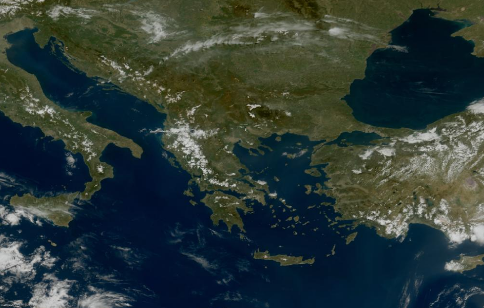 Τελευταία δορυφορική εικόνα νεφοκάλυψης