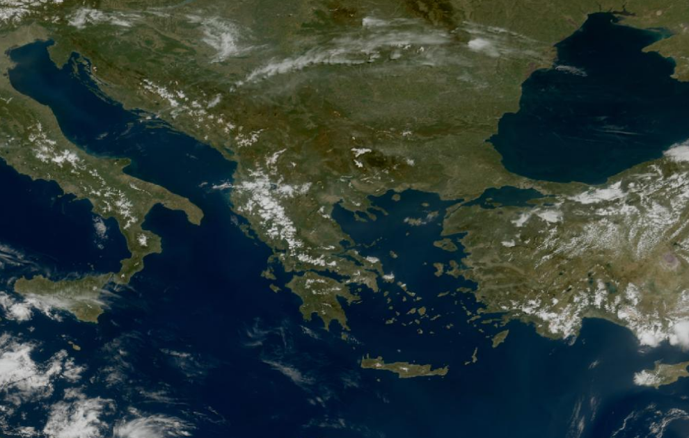 Τελευταία δορυφορική εικόνα νεφοκάλυψης