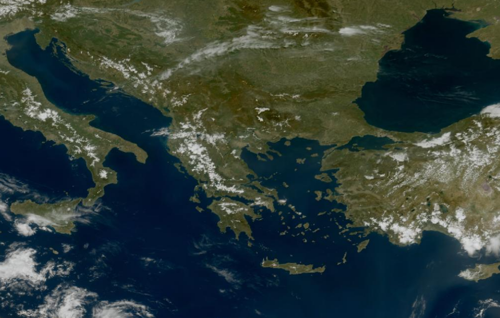 Τελευταία δορυφορική εικόνα νεφοκάλυψης