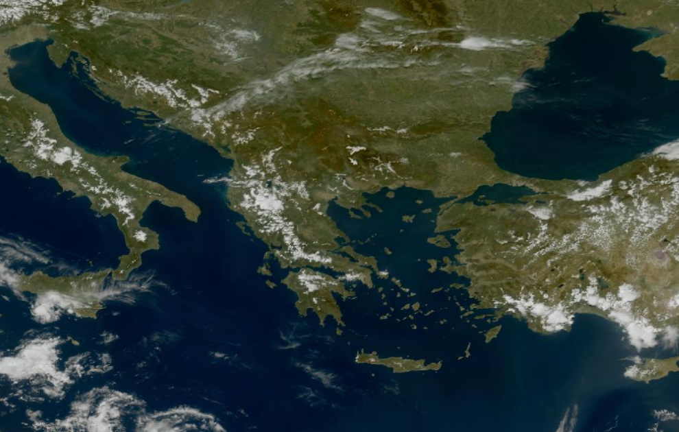 Τελευταία δορυφορική εικόνα νεφοκάλυψης