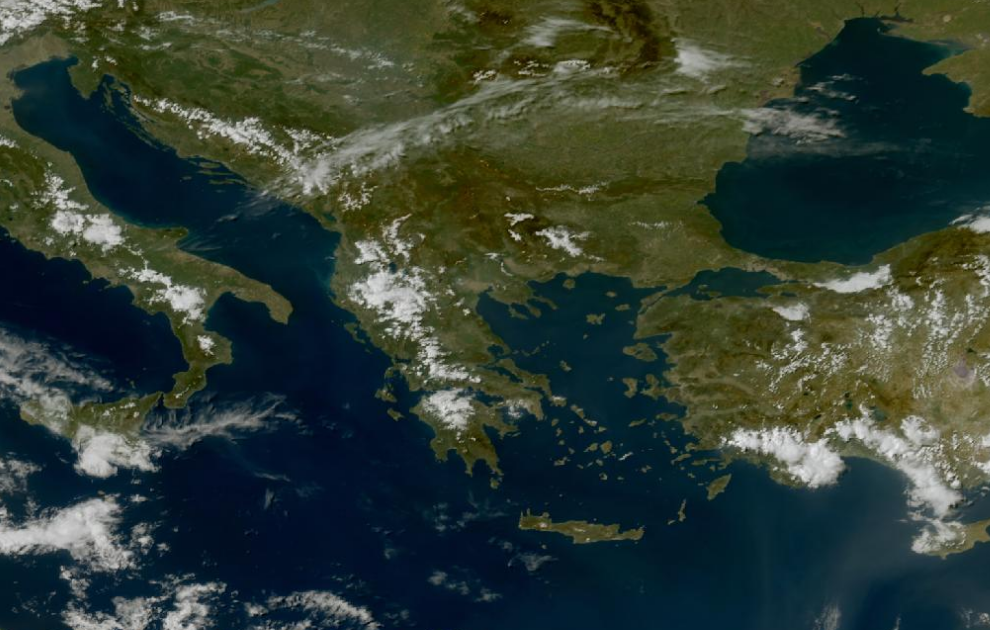 Τελευταία δορυφορική εικόνα νεφοκάλυψης