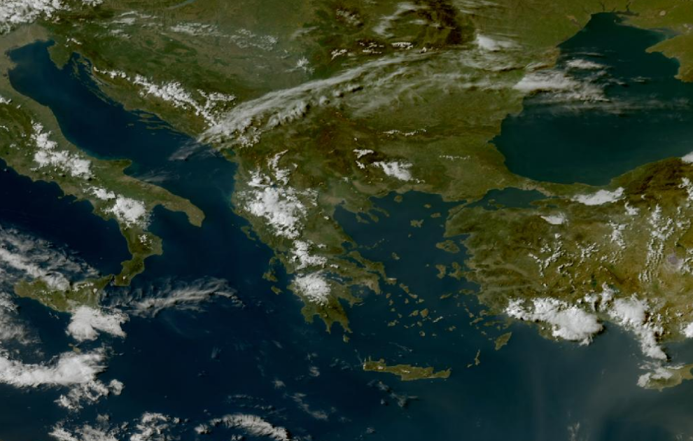 Τελευταία δορυφορική εικόνα νεφοκάλυψης