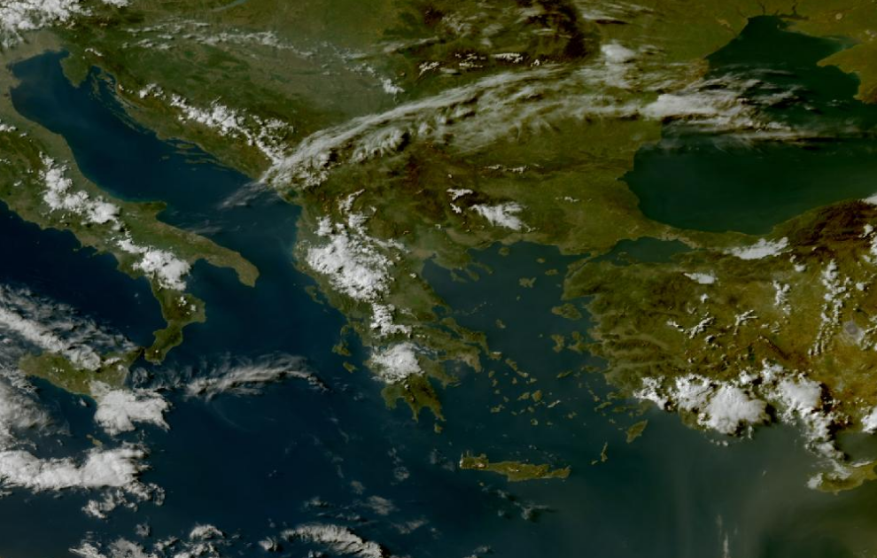 Τελευταία δορυφορική εικόνα νεφοκάλυψης