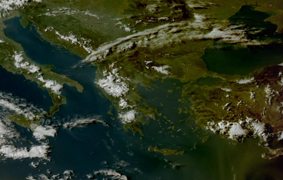 Τελευταία δορυφορική εικόνα νεφοκάλυψης