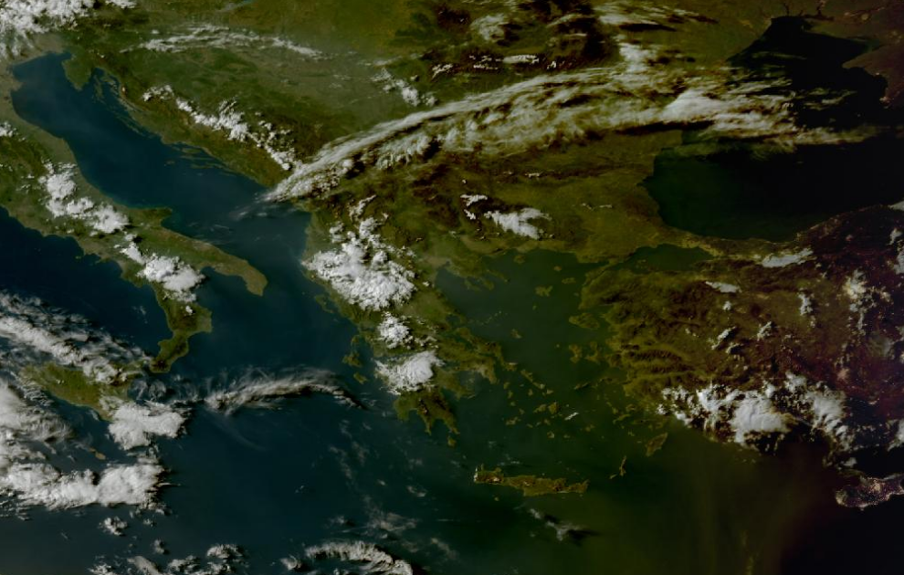 Τελευταία δορυφορική εικόνα νεφοκάλυψης