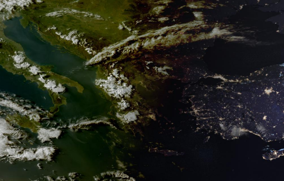 Τελευταία δορυφορική εικόνα νεφοκάλυψης