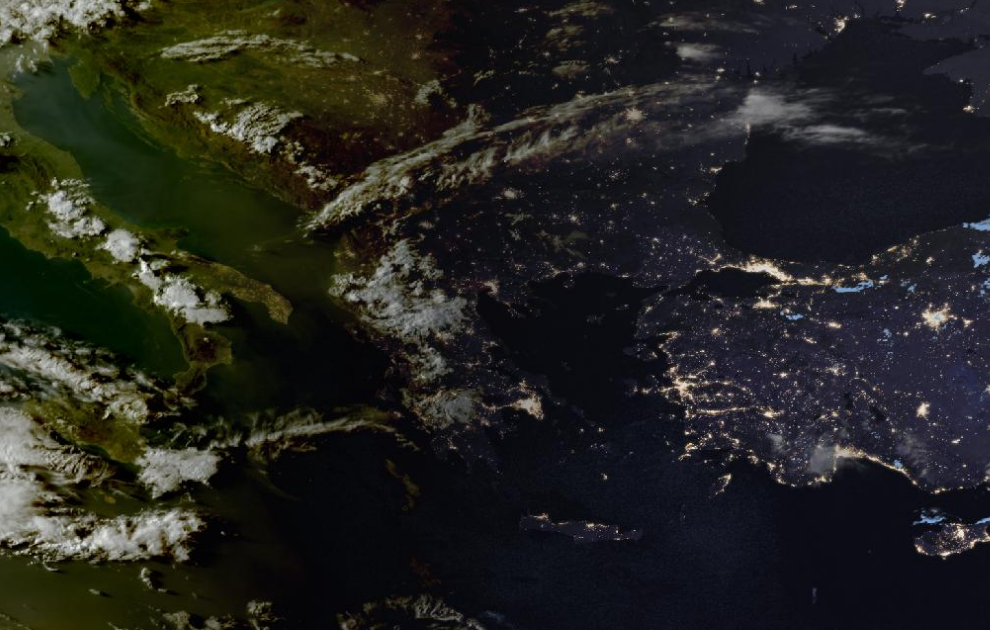 Τελευταία δορυφορική εικόνα νεφοκάλυψης