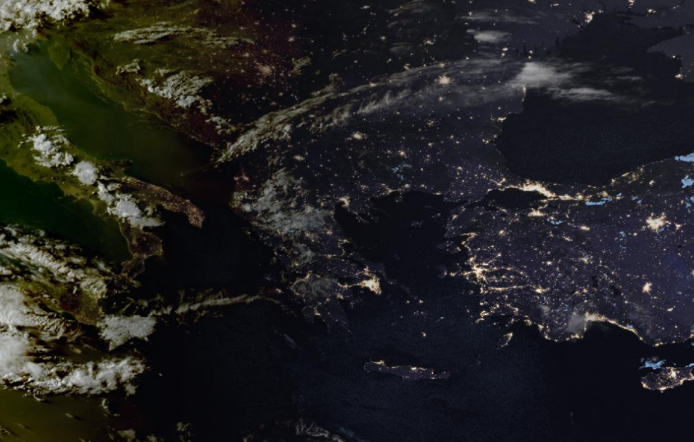 Τελευταία δορυφορική εικόνα νεφοκάλυψης