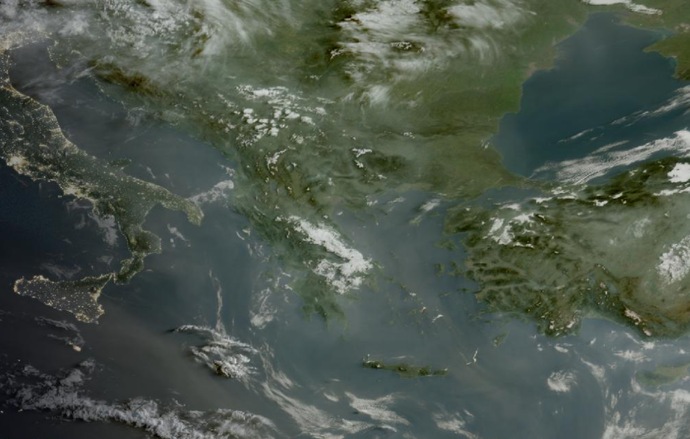 Τελευταία δορυφορική εικόνα νεφοκάλυψης